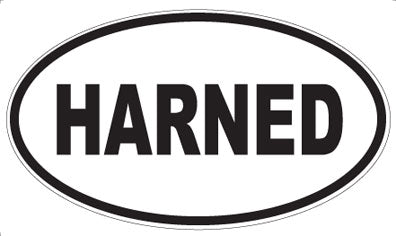 HARNED - Oval Sticker