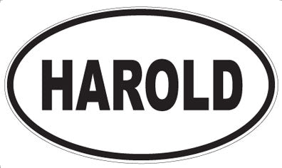 HAROLD - Oval Sticker