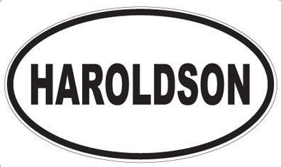 HAROLDSON - Oval Sticker