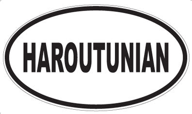 HAROUTUNIAN - Oval Sticker