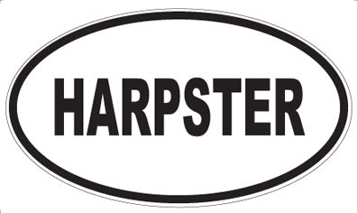 HARPSTER - Oval Sticker