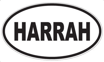 HARRAH - Oval Sticker