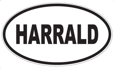 HARRALD - Oval Sticker