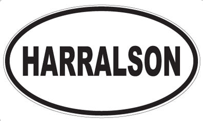 HARRALSON - Oval Sticker