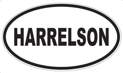 HARRELSON - Oval Sticker