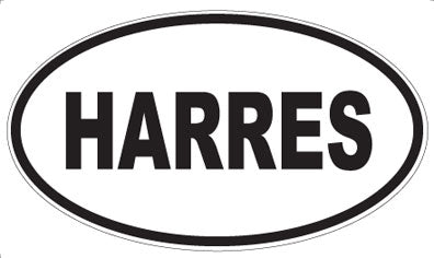 HARRES - Oval Sticker
