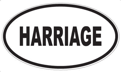 HARRIAGE - Oval Sticker