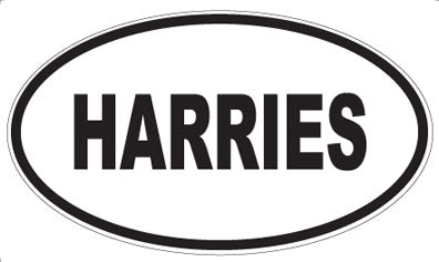 HARRIES - Oval Sticker