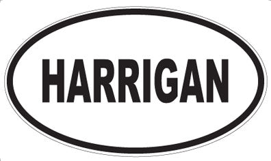 HARRIGAN - Oval Sticker