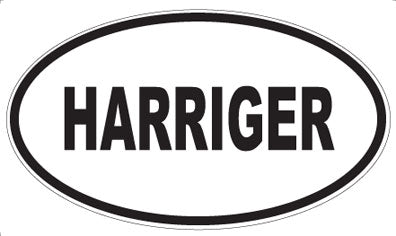 HARRIGER - Oval Sticker