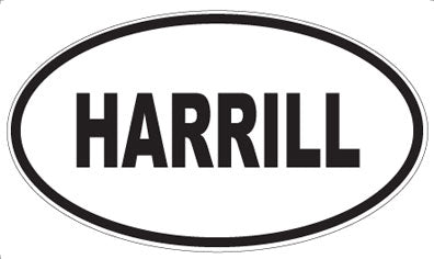 HARRILL - Oval Sticker