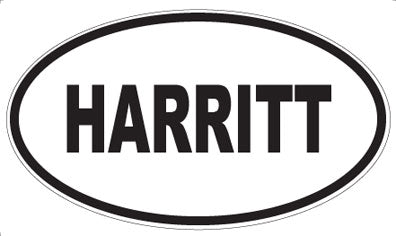 HARRITT - Oval Sticker