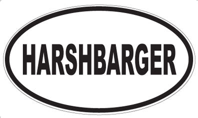 HARSHBARGER - Oval Sticker