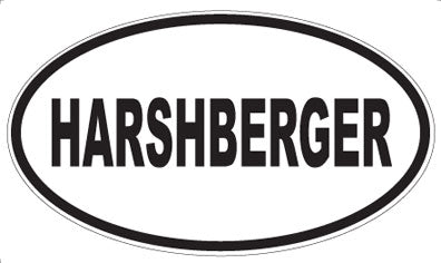HARSHBERGER - Oval Sticker