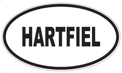 HARTFIEL - Oval Sticker