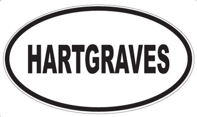 HARTGRAVES - Oval Sticker