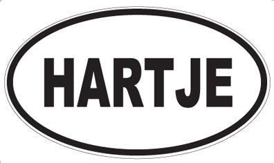 HARTJE - Oval Sticker