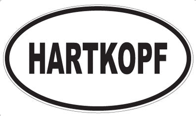 HARTKOPF - Oval Sticker
