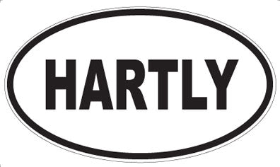 HARTLY - Oval Sticker