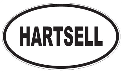HARTSELL - Oval Sticker