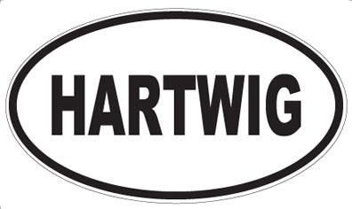 HARTWIG - Oval Sticker