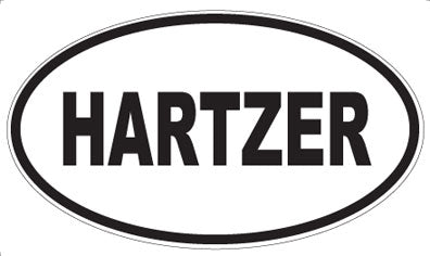 HARTZER - Oval Sticker