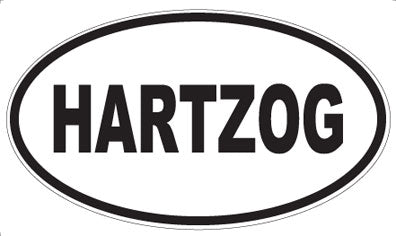 HARTZOG - Oval Sticker