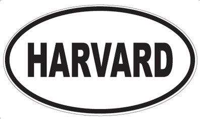 HARVARD - Oval Sticker
