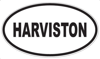 HARVISTON - Oval Sticker