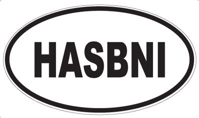 HASBNI - Oval Sticker