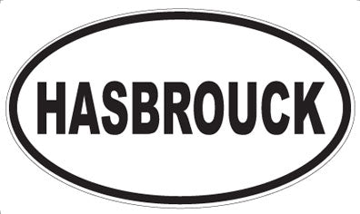 HASBROUCK - Oval Sticker