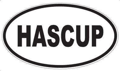 HASCUP - Oval Sticker