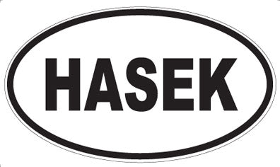HASEK - Oval Sticker