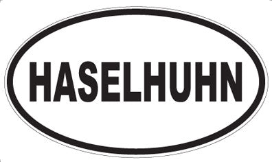 HASELHUHN - Oval Sticker