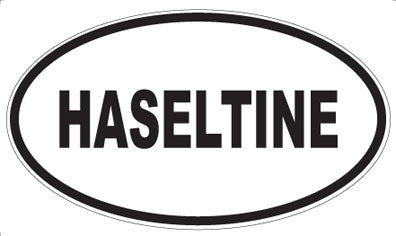 HASELTINE - Oval Sticker