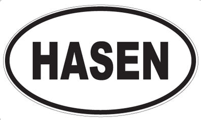 HASEN - Oval Sticker