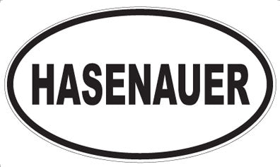 HASENAUER - Oval Sticker