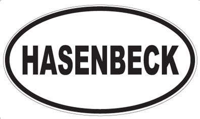 HASENBECK - Oval Sticker