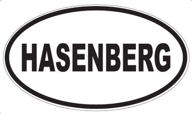 HASENBERG - Oval Sticker