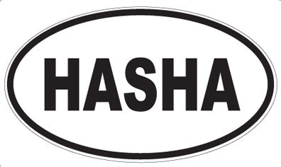 HASHA - Oval Sticker