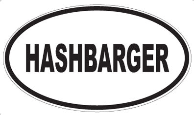 HASHBARGER - Oval Sticker