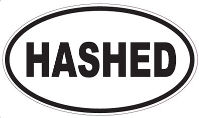 HASHED - Oval Sticker