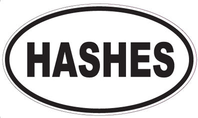HASHES - Oval Sticker