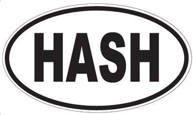 HASH - Oval Sticker