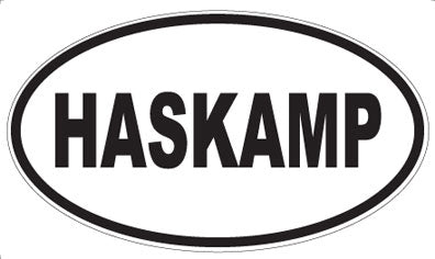 HASKAMP - Oval Sticker