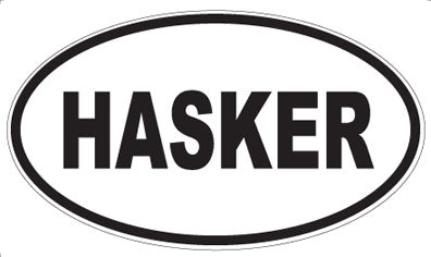 HASKER - Oval Sticker