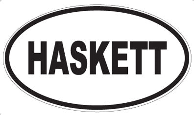 HASKETT - Oval Sticker