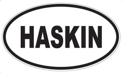 HASKIN - Oval Sticker