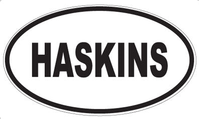 HASKINS - Oval Sticker