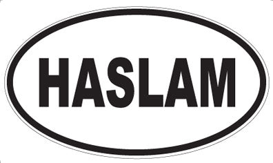 HASLAM - Oval Sticker